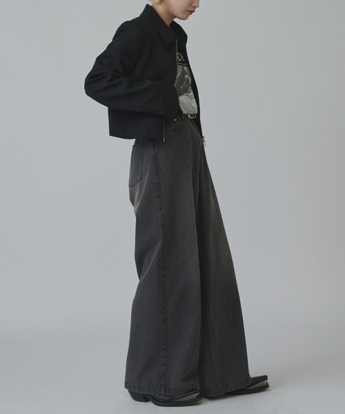 Lui's(ルイス)の「【mi-企画】ダブルジップショートジャケット(テーラードジャケット・レディース・ブラック/グレー・M/S)」の19枚目の写真