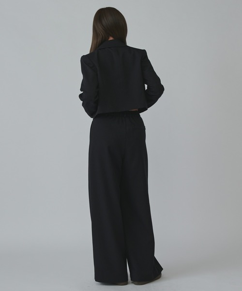 mi-企画】ダブルジップショートジャケット（テーラードジャケット