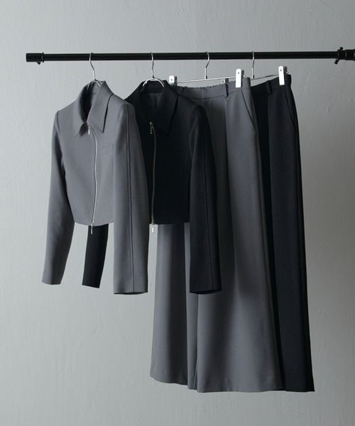 Lui's　ダブルジップショートジャケット mi-企画】ダブルジップショートジャケット（テーラードジャケット