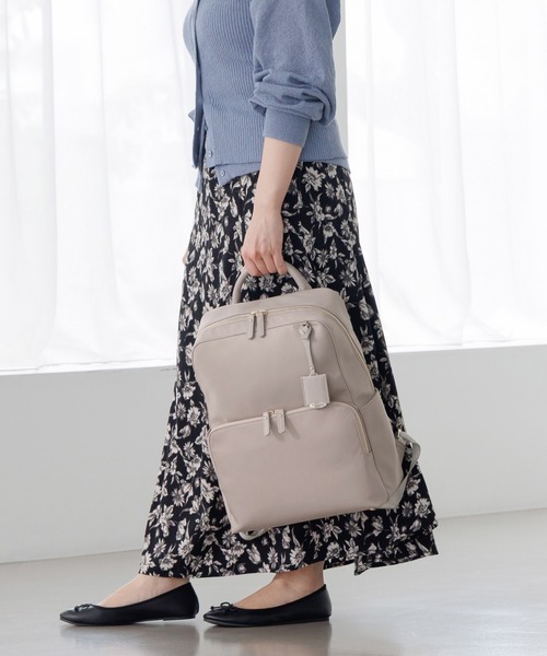 Jewelna Rose(ジュエルナローズ)の「フレイヤ・リュック2 エアリィ A4ゆったりサイズ 16261(バックパック/リュック・レディース・ブラック/グレイッシュベージュ/ライトピンク・FREE)」の10枚目の写真