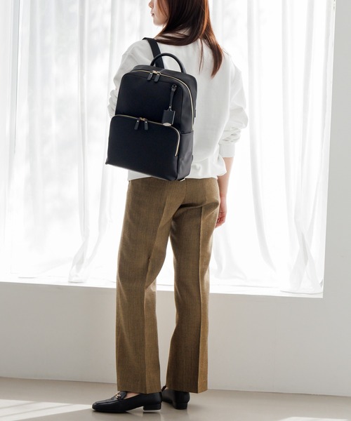 Jewelna Rose(ジュエルナローズ)の「フレイヤ・リュック2 エアリィ A4ゆったりサイズ 16261(バックパック/リュック・レディース・ブラック/グレイッシュベージュ/ライトピンク・FREE)」の5枚目の写真