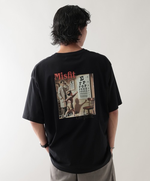 RAGEBLUE(レイジブルー)の「レトロフォトプリントTシャツ(Tシャツ/カットソー・メンズ・ホワイト/ベージュ系その他2/ブラック・MEDIUM/LARGE)」の1枚目の写真