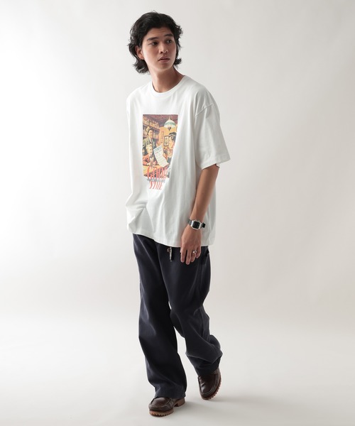 RAGEBLUE(レイジブルー)の「レトロフォトプリントTシャツ(Tシャツ/カットソー・メンズ・ホワイト/ベージュ系その他2/ブラック・MEDIUM/LARGE)」の5枚目の写真