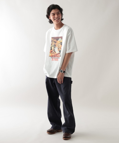 RAGEBLUE(レイジブルー)の「レトロフォトプリントTシャツ(Tシャツ/カットソー・メンズ・ホワイト/ベージュ系その他2/ブラック・MEDIUM/LARGE)」の6枚目の写真