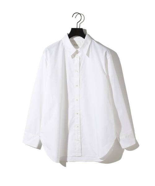 MIDIUMISOLID(ミディウミソリッド)の「MIDIUMISOLID for Ladies ベーシックシャツ(シャツ/ブラウス・レディース・ピンク/ライトブルー/ブラック/オフホワイト・FREE)」の2枚目の写真