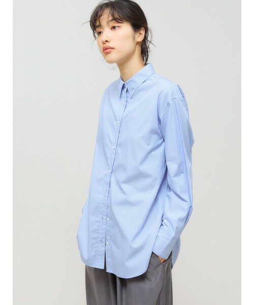 MIDIUMISOLID(ミディウミソリッド)の「MIDIUMISOLID for Ladies ベーシックシャツ(シャツ/ブラウス・レディース・ピンク/ライトブルー/ブラック/オフホワイト・FREE)」の16枚目の写真