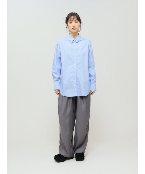 MIDIUMISOLID(ミディウミソリッド)の「MIDIUMISOLID for Ladies ベーシックシャツ(シャツ/ブラウス・レディース・ピンク/ライトブルー/ブラック/オフホワイト・FREE)」の18枚目の写真