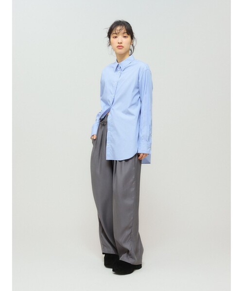 MIDIUMISOLID(ミディウミソリッド)の「MIDIUMISOLID for Ladies ベーシックシャツ(シャツ/ブラウス・レディース・ピンク/ライトブルー/ブラック/オフホワイト・FREE)」の19枚目の写真