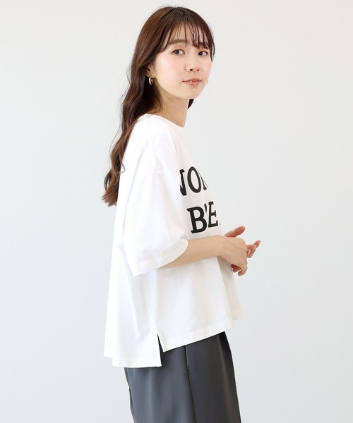 Aletta vita(アレッタビータ)の「接触冷感サイドスリットロゴプルオーバー(Tシャツ/カットソー・レディース・ネイビー/オフホワイト・M)」の22枚目の写真