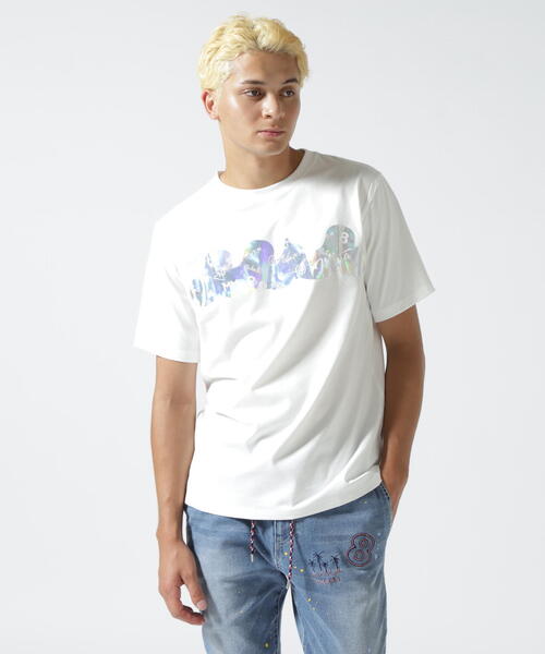 すぐ届く☆muta☆ MARINE/Pattern Aurora SS Tシャツ 要在庫確認 muta MARINE/ムータ マリン/別注Pattern Aurora SS TEE（Tシャツ
