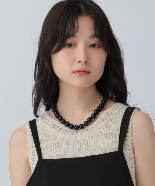 LEPSIM（レプシィム）の「ショートボールネックレス　575296（ネックレス・レディース・レッド/シルバー/ブラック・ONE SIZE）」の13枚目の写真