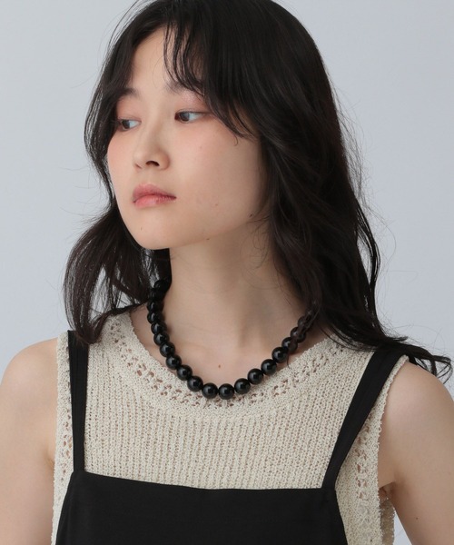 LEPSIM（レプシィム）の「ショートボールネックレス　575296（ネックレス・レディース・レッド/シルバー/ブラック・ONE SIZE）」の11枚目の写真