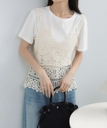 MAISON DE THERESE（メゾン ド テレーズ）の「かぎ針編み柄キャミソール/ビスチェ（キャミソール）」