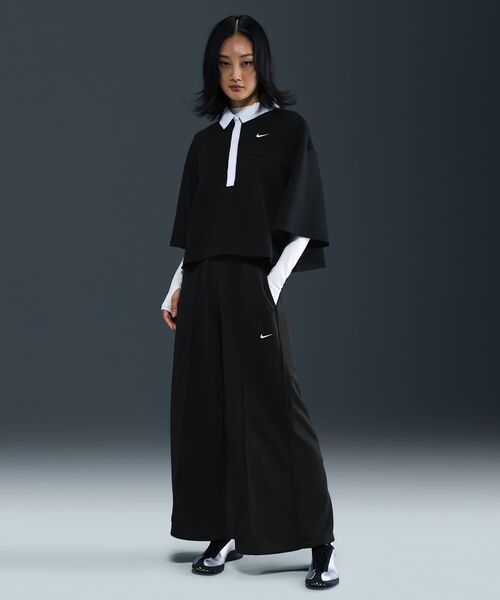 NIKE（ナイキ）の「ナイキ スポーツウェア ウィメンズ ミッドライズ ワイドレッグ トラックパンツ / Nike Sportswear Women's Mid-Rise Wide-Leg Track Pants IH8515-010 Black（その他パンツ・レディース・ブラック・XL/M/L/XS/S）」の8枚目の写真