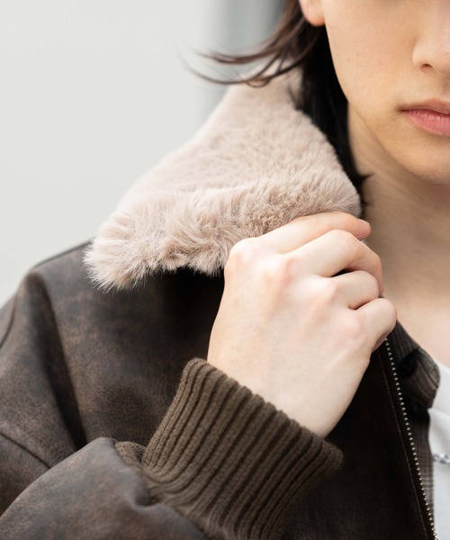 WEGO(ウィゴー)の「WEGO/PU2WAYフライトブルゾン(ブルゾン・メンズ・ブラック/ブラウン系その他・LARGE/MEDIUM)」の22枚目の写真