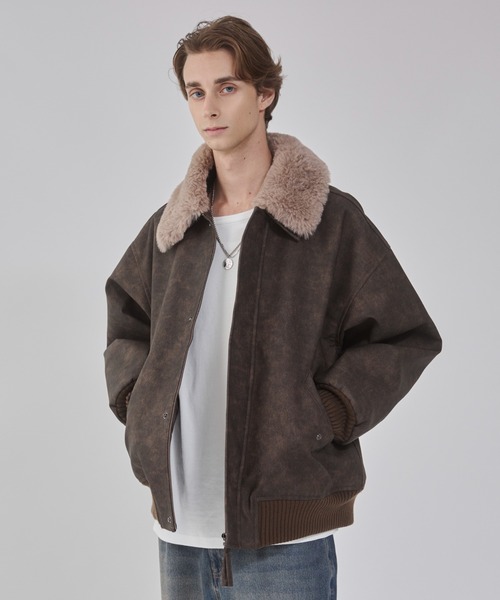WEGO(ウィゴー)の「WEGO/PU2WAYフライトブルゾン(ブルゾン・メンズ・ブラック/ブラウン系その他・LARGE/MEDIUM)」の14枚目の写真