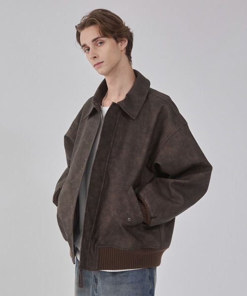 WEGO(ウィゴー)の「WEGO/PU2WAYフライトブルゾン(ブルゾン・メンズ・ブラック/ブラウン系その他・LARGE/MEDIUM)」の15枚目の写真