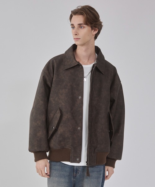 WEGO(ウィゴー)の「WEGO/PU2WAYフライトブルゾン(ブルゾン・メンズ・ブラック/ブラウン系その他・LARGE/MEDIUM)」の16枚目の写真