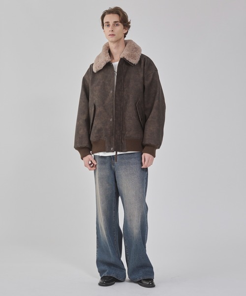 WEGO(ウィゴー)の「WEGO/PU2WAYフライトブルゾン(ブルゾン・メンズ・ブラック/ブラウン系その他・LARGE/MEDIUM)」の18枚目の写真