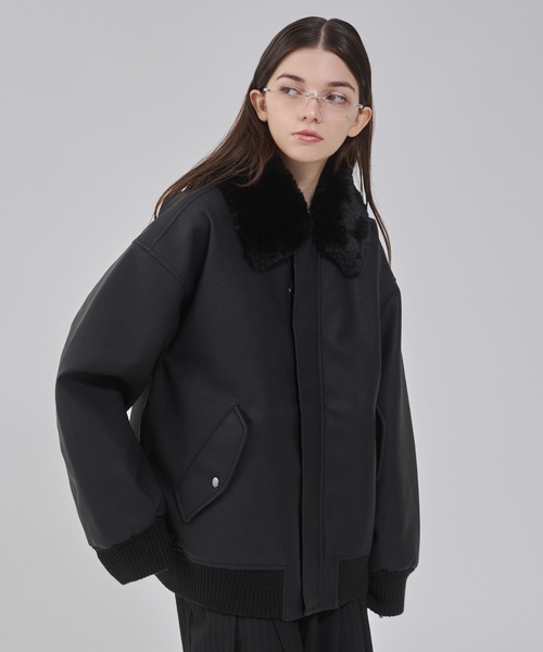 WEGO(ウィゴー)の「WEGO/PU2WAYフライトブルゾン(ブルゾン・メンズ・ブラック/ブラウン系その他・LARGE/MEDIUM)」の8枚目の写真