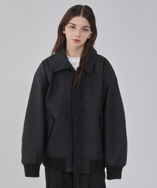 WEGO(ウィゴー)の「WEGO/PU2WAYフライトブルゾン(ブルゾン・メンズ・ブラック/ブラウン系その他・LARGE/MEDIUM)」の10枚目の写真