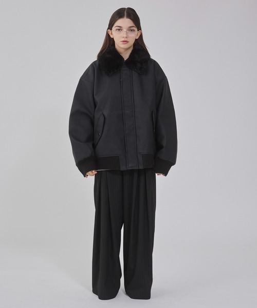 WEGO(ウィゴー)の「WEGO/PU2WAYフライトブルゾン(ブルゾン・メンズ・ブラック/ブラウン系その他・LARGE/MEDIUM)」の11枚目の写真