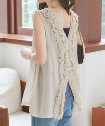 ☆美品☆KANEKO ISAO高級レース ベスト・ジレ フリル　リボン　F KBC0036｜PRODUCTS｜tveir