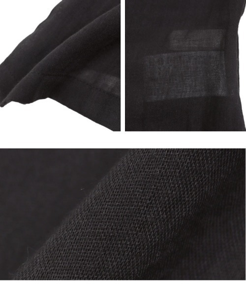 KOBE LETTUCE（コウベレタス）の「2wayシアーガーゼフリルジレ（ベスト・レディース・グレイッシュベージュ/ブラック/ブルー・M）」の12枚目の写真