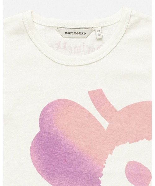 marimekko（マリメッコ）の「【Kids】Unikko / Tonni Akvarelli t-shirt（Tシャツ/カットソー・キッズ・ホワイト×ライトピンク・92/104）」の3枚目の写真