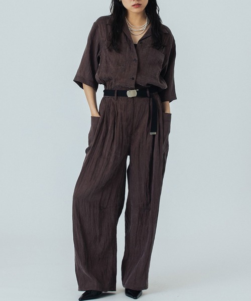 ROSE BUD（ローズバッド）の「(CREOLME)ALL IN ONE（つなぎ/オールインワン・レディース・ブラウン/ネイビー・M/S）」の2枚目の写真