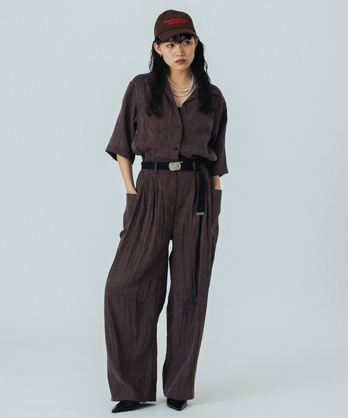 ROSE BUD（ローズバッド）の「(CREOLME)ALL IN ONE（つなぎ/オールインワン・レディース・ブラウン/ネイビー・M/S）」の3枚目の写真