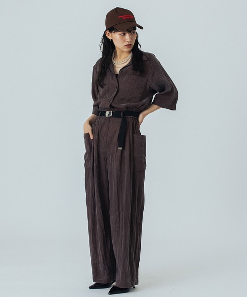 ROSE BUD（ローズバッド）の「(CREOLME)ALL IN ONE（つなぎ/オールインワン・レディース・ブラウン/ネイビー・M/S）」の5枚目の写真