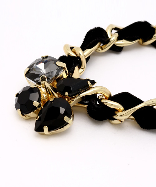 NANO universe(ナノユニバース)の「ビジュー×チェーンブレスレット(ブレスレット・レディース・ゴールド/シルバー・FREE)」の3枚目の写真