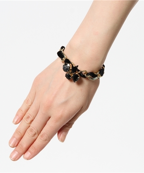 NANO universe(ナノユニバース)の「ビジュー×チェーンブレスレット(ブレスレット・レディース・ゴールド/シルバー・FREE)」の6枚目の写真