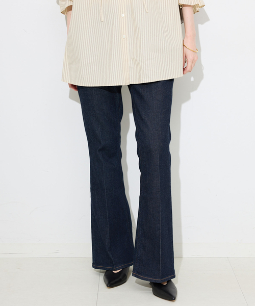 Healthy denim（ヘルシーデニム）の「Healthy DENIM/ヘルシーデニム MACARONI（デニムパンツ・レディース・ネイビー/サックスブルー・23cm/24cm/25cm/26cm）」の2枚目の写真