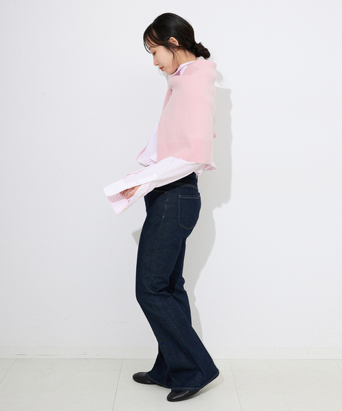 Healthy denim（ヘルシーデニム）の「Healthy DENIM/ヘルシーデニム MACARONI（デニムパンツ・レディース・ネイビー/サックスブルー・23cm/24cm/25cm/26cm）」の4枚目の写真