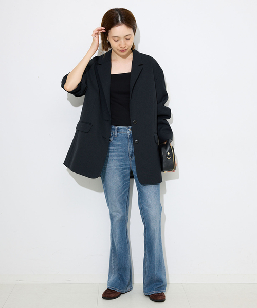 Healthy denim（ヘルシーデニム）の「Healthy DENIM/ヘルシーデニム MACARONI（デニムパンツ・レディース・ネイビー/サックスブルー・23cm/24cm/25cm/26cm）」の6枚目の写真