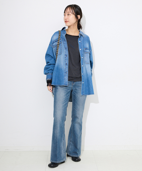 Healthy denim（ヘルシーデニム）の「Healthy DENIM/ヘルシーデニム MACARONI（デニムパンツ・レディース・ネイビー/サックスブルー・23cm/24cm/25cm/26cm）」の19枚目の写真