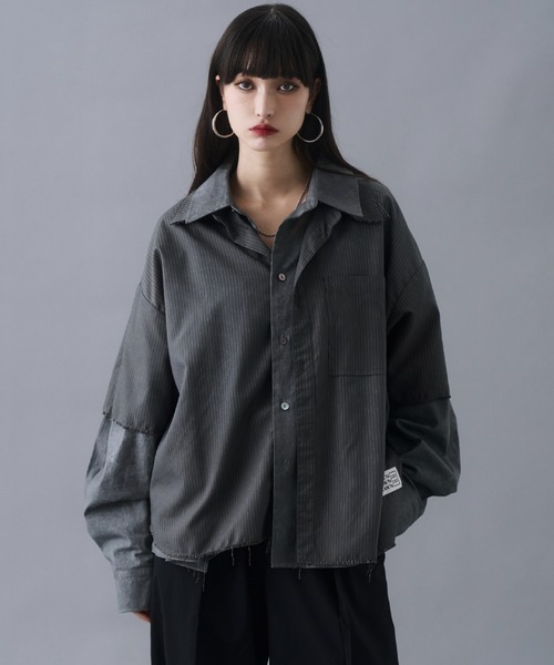 PLAN To(プラントゥ)の「Vintage Design Short Length Regular Collar Shirts / ヴィンテージデザインショートレングスレギュラーカラーシャツ(シャツ/ブラウス・メンズ・ブラウン/チャコールグレー・LARGE/MEDIUM/SMALL)」の19枚目の写真