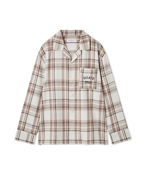 セール】【HOMME】トレンドチェック柄シャツ（ルームウェア/パジャマ