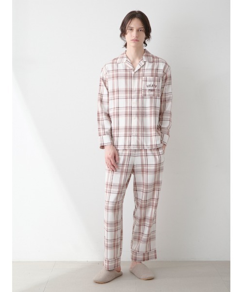 GELATO PIQUE チェック柄パジャマ　120〜130 新品タグ付き セール】【HOMME】トレンドチェック柄シャツ（ルームウェア/パジャマ