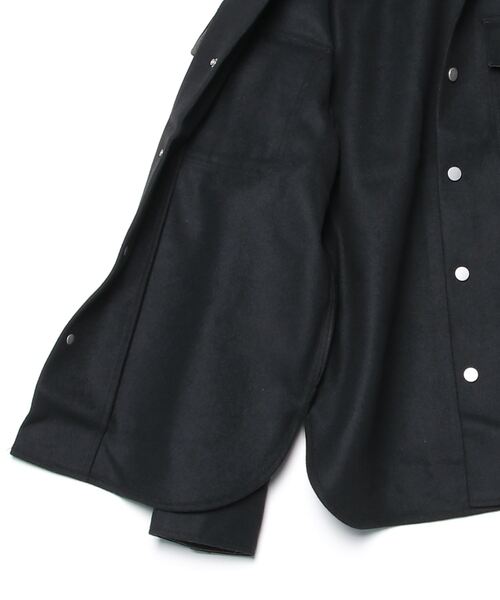 REPLAY（リプレイ）の「ウールブレンド アンコンシャツジャケット（カバーオール・メンズ・ブラック/杢グレー・MEDIUM/SMALL/LARGE/X-LARGE）」の11枚目の写真