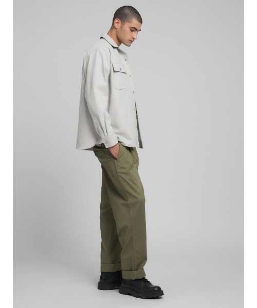 REPLAY（リプレイ）の「ウールブレンド アンコンシャツジャケット（カバーオール・メンズ・ブラック/杢グレー・MEDIUM/SMALL/LARGE/X-LARGE）」の4枚目の写真