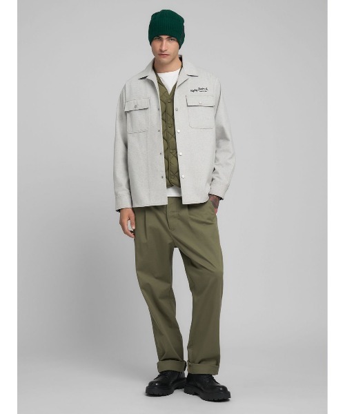 REPLAY（リプレイ）の「ウールブレンド アンコンシャツジャケット（カバーオール・メンズ・ブラック/杢グレー・MEDIUM/SMALL/LARGE/X-LARGE）」の5枚目の写真