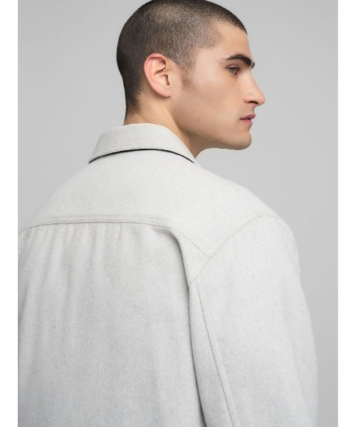 REPLAY（リプレイ）の「ウールブレンド アンコンシャツジャケット（カバーオール・メンズ・ブラック/杢グレー・MEDIUM/SMALL/LARGE/X-LARGE）」の6枚目の写真