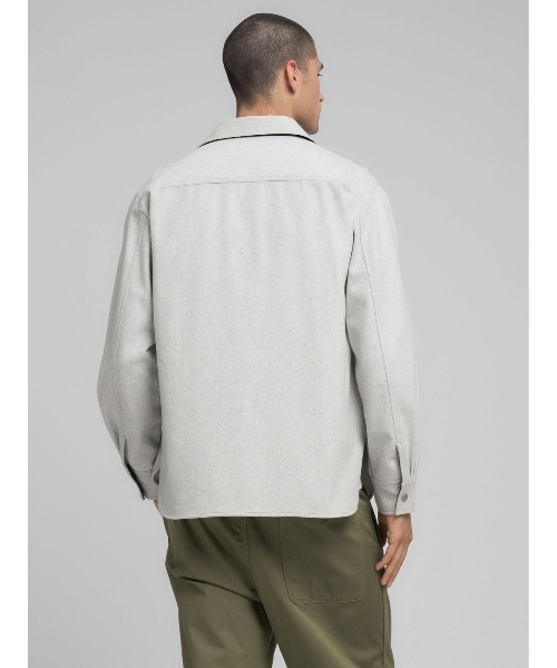 REPLAY（リプレイ）の「ウールブレンド アンコンシャツジャケット（カバーオール・メンズ・ブラック/杢グレー・MEDIUM/SMALL/LARGE/X-LARGE）」の9枚目の写真