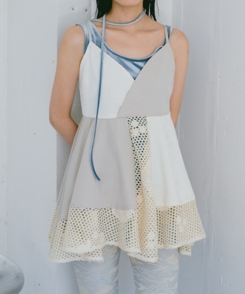 トップス MARTE Sahara Patchwork Circular Top sahara（サハラ）の「Patchwork Circular Top（キャミソール）」 - WEAR
