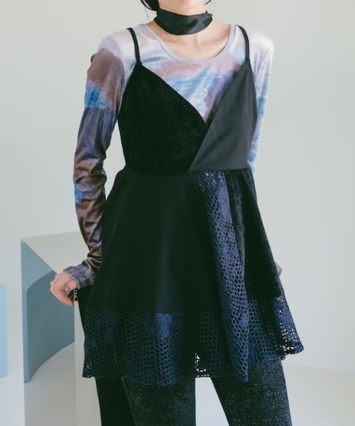 sahara（サハラ）の「Patchwork Circular Top（キャミソール）」 - WEAR