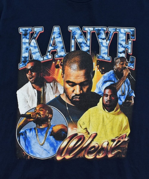 GILDAN（ギルダン）の「【USED】GILDAN “Kanye West” ラップ バンド Tシャツ（Tシャツ/カットソー・メンズ・ネイビー・X-LARGE）」の2枚目の写真