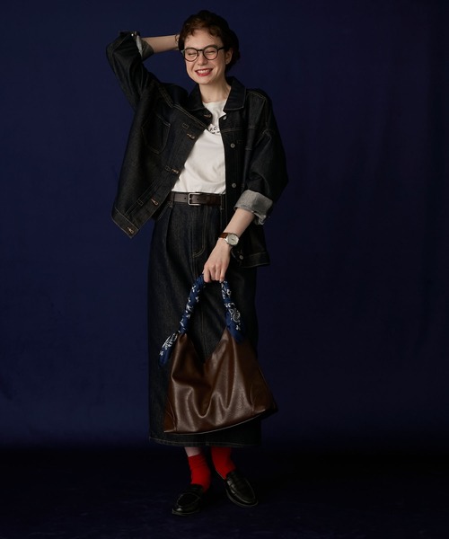 BONLECILL Marche(ボンルシールマルシェ)の「【BONLECILL Marche】トライアングルワンハンドルバッグ(トートバッグ・レディース・ブラック/ブラウン・FREE)」の12枚目の写真